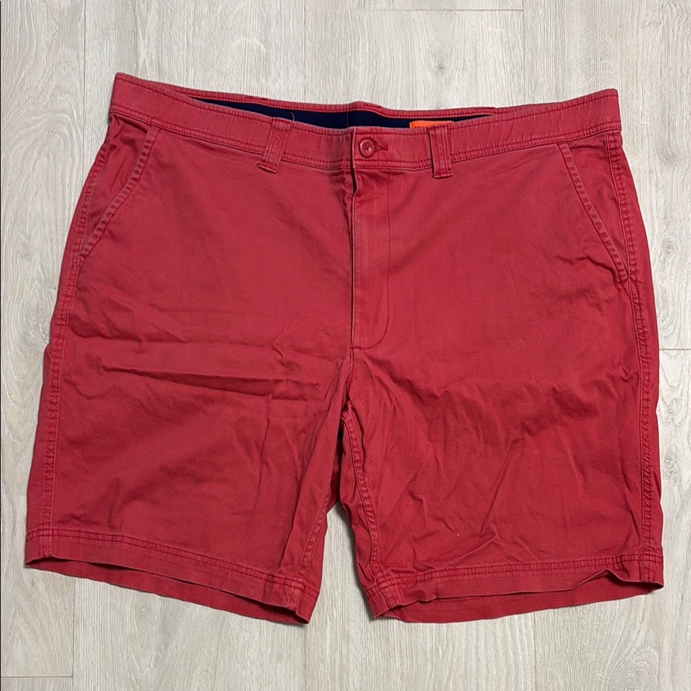 🔥BUNDLESALE Men’s 44 St. John's Bay Comfort Stretch Salmon Flat Front Shorts